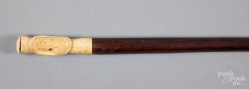 Rosewood cane, late 19th c.
