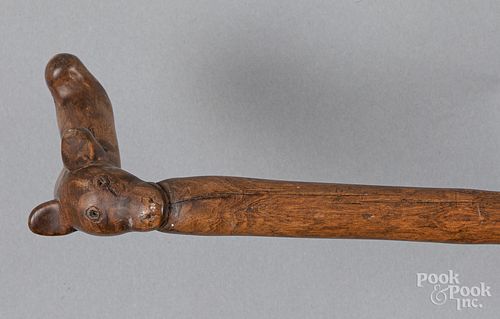 Carved cane, early 20th c.