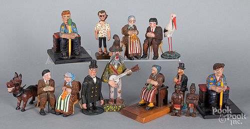 Group of Fred Faber carved and painted figures