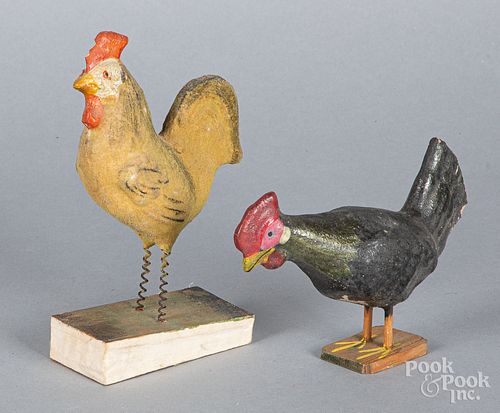 Rooster squeak toy, ca. 1900