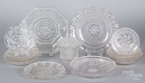 Colorless lacy glass