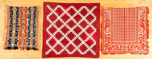 Youth quilt, together with two youth coverlets