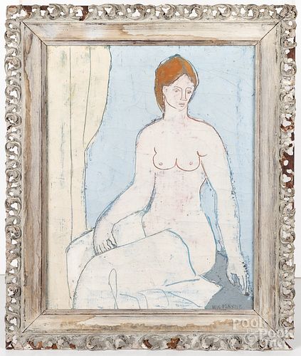 Nic Mayne oil on canvas female nude