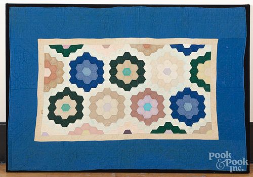 Honeycomb youth quilt, early 20th c.