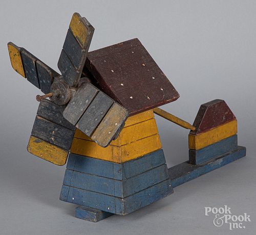 Painted windmill whirligig, early 20th c.