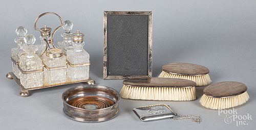 Group of sterling and silver plate