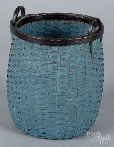 Delicate painted splint basket, ca. 1900