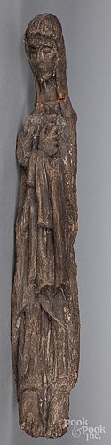 Continental carved pine Santos figure, 17th c.