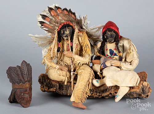 Native American figural group
