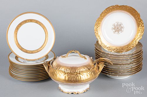 Twelve porcelain plates, retailed by Tiffany & Co