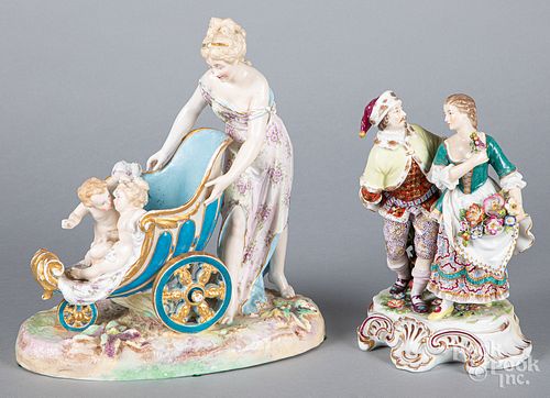 Two English porcelain figural groups