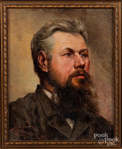 Oil on board portrait of a gentleman