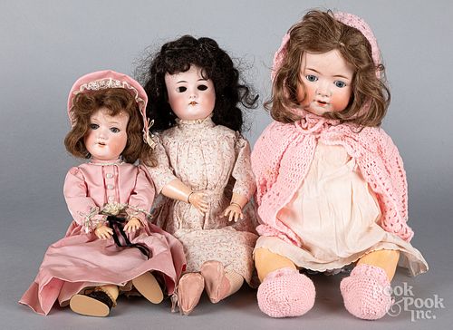 Three German bisque dolls