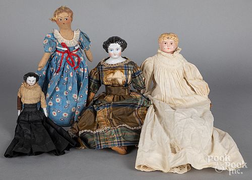 Four miscellaneous dolls