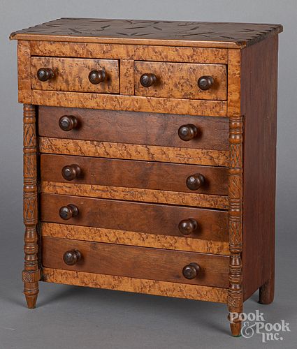 Doll size miniature chest of drawers