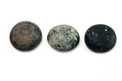 Lot of 3 Ancient Roman Glass weight c.1st-2nd century AD. 