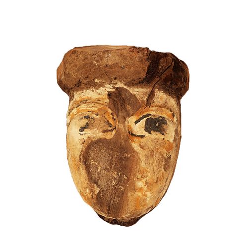 Ancient Egyptian Mummy Wood Mask c.664-332 BC. 