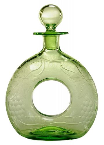 Pairpoint Green Engraved Cologne