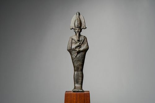 Large Ancient Egyptian Bronze Osiris Late period, ca. 700-30 B.C. 