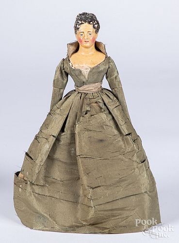 Early paper mache milliner model doll