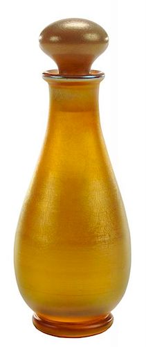 Quezal Gold Iridescent Perfume Bottle