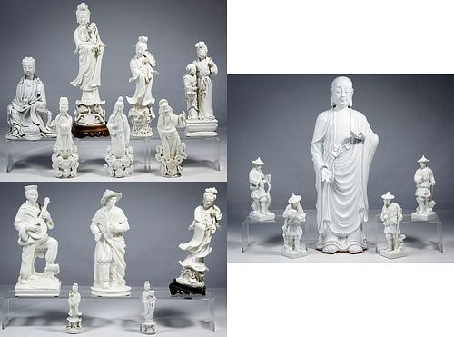 Asian Style Blanc de Chine Figurine Assortment