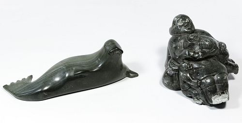 Inuit Carved Soapstone Statues