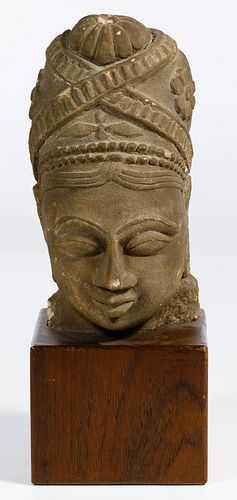 South Asian Sandstone Female Head