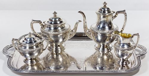 Alvin 'Bridal Bouquet' Sterling Silver Tea Service