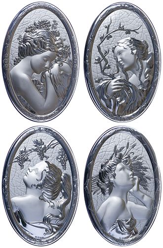 European Silver (850) Artist Signed Plaque Assortment