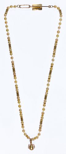 Ron Ray 14k Gold and Pearl Necklace