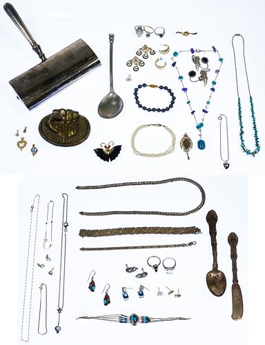 14k Gold, Sterling Silver and Costume Jewelry Assortment