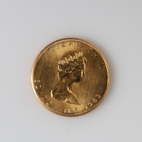 Canadian Fifty Dollar Gold Coin, 1983.