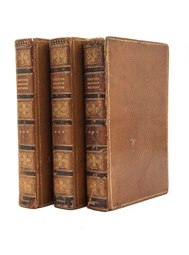 Smith, Adam. An Inquiry into the Nature and Causes of the Wealth of Nations. London: G. Walker, 1822. Tomos I - III. Piezas: 3.