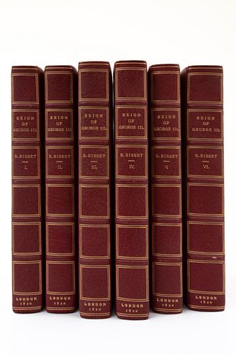 Bisset, Robert. The History of the Reign of George III... London, 1820. Tomos I - VI. Segunda edición. Piezas: 6.