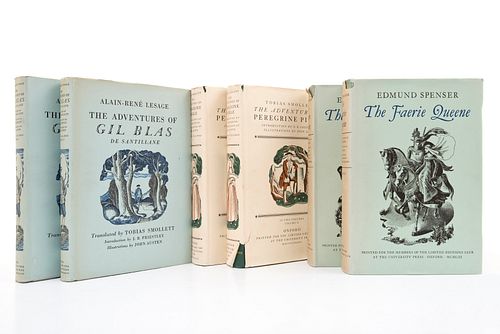Libros Ilustrados por John Austen. The Faerie Queene/ The Adventures of Peregrine Pickle/ The Adventures of Gil Blas... Piezas: 6.