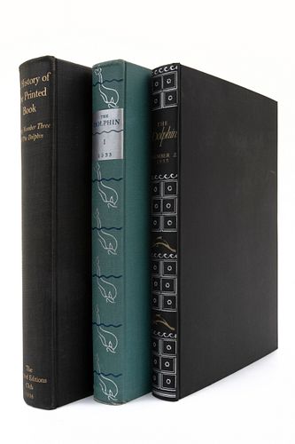 Libros sobre la Elaboración e Historia del Libro. The Dolphin. New York: The Limited Editions Club, 1933 - 1938. Tomos I - III. Pzas: 3