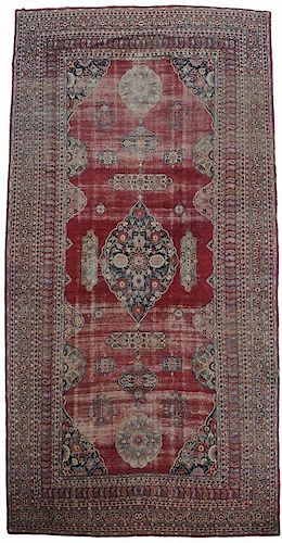 Antique Persian Yazd or Kerman Carpet