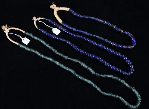 19th Century Dutch Glass Trade Bead Necklaces