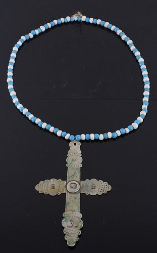 Hudson Bay Montreal Silver Cross & Trade Beads