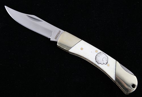 Buffalo Silver Chief Inlay Pocket Knife