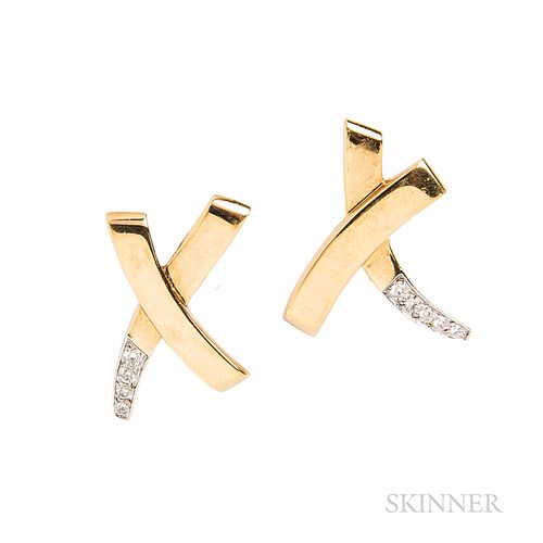 Tiffany & Co. Paloma Picasso 18kt Gold and Diamond Earrings
