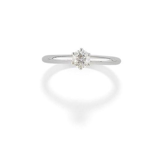 Tiffany & Co. - A 18K white gold and diamond ring, Tiffany & Co., with box and warranty