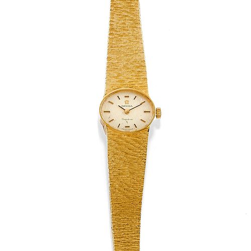 Omega - A 18K yellow gold lady's wristwatch, Omega, with box