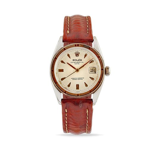 Rolex - A stainless steel and gold wristwatch, Rolex, ref. 6530, 1952