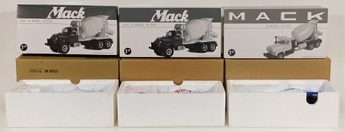 3 First Gear Mack Cement Mixer Diecast Truck Group
