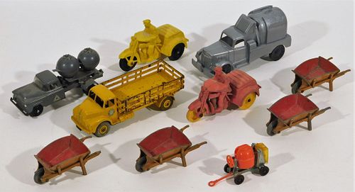 9PC Antique Motorcycle Toy Truck Group