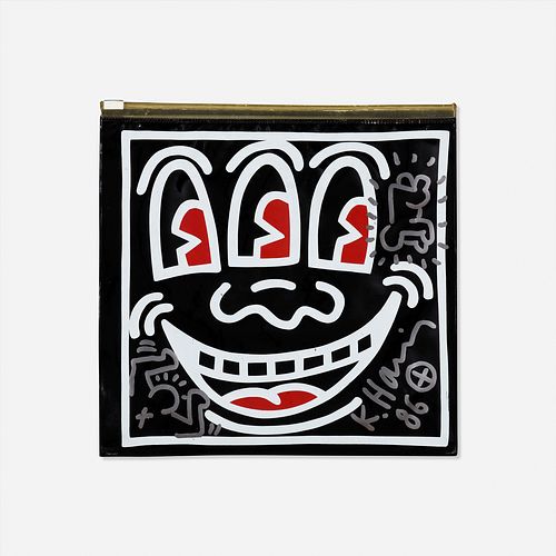 Keith Haring, Untitled (Pop Shop toiletry bag with radiant baby drawing)