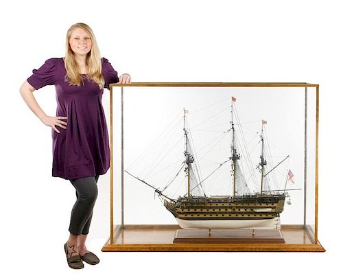 Fully Rigged 1:55 Scale Wooden Model, HMS Victory