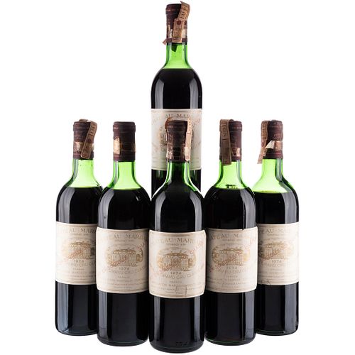 Château Margaux. 1974. Grand Vin. Premier Grand Cru Classé. Margaux. Pieces: 6